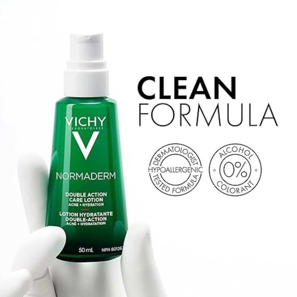 VICHY NORMADERM DOUBLE ACTION CARE LOTION 50ML. NEW. HELPS CLEAR ACNE